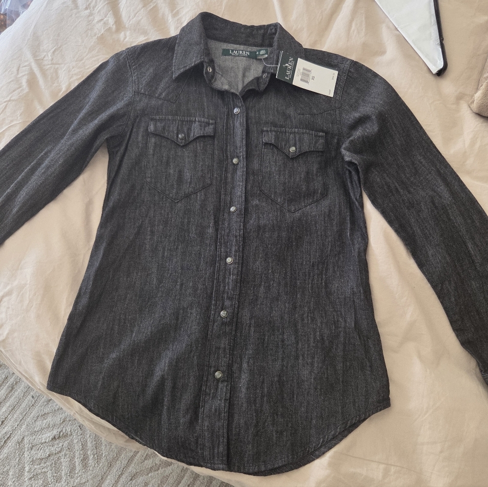 New Lauren Ralph Black Denim